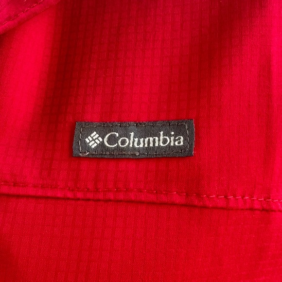 Columbia Red Button Down Shirt Top - Picture 4 of 7